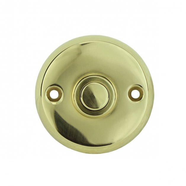 Hardware Doorbells Doorbell round polished brass Owen - Ø 50 mm