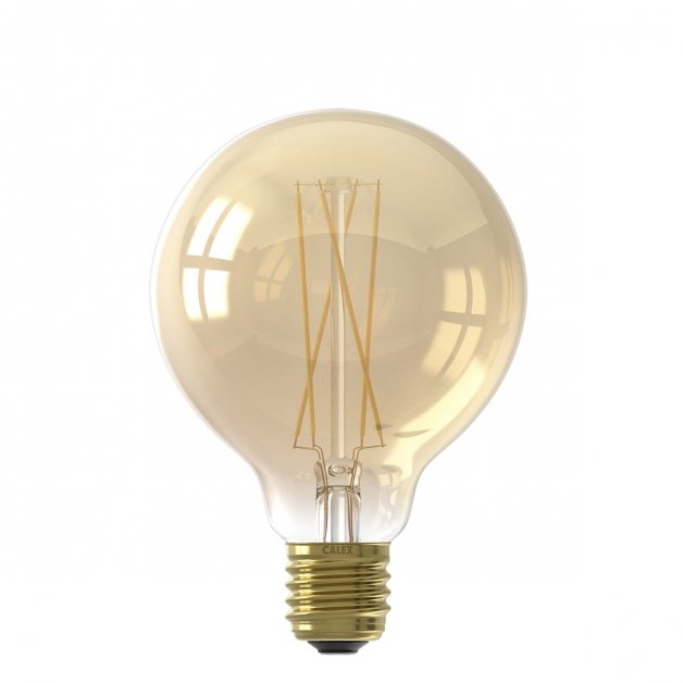 LED lyskilde filament Kugle Guld - 4W