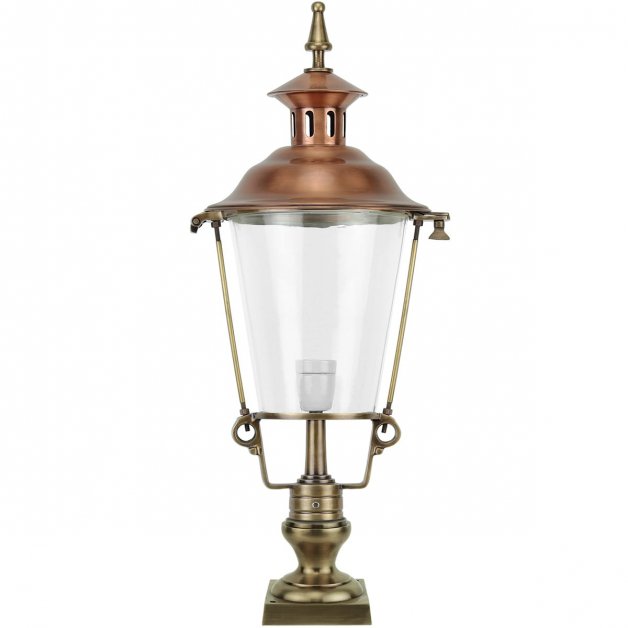 Pedestal lantern Bleskensgraaf brass - 83 cm