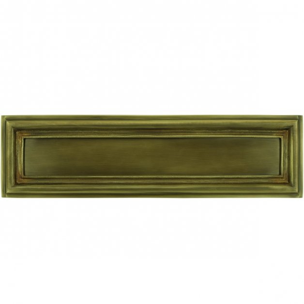 Mailbox flap antique Crayford bronze - 90 mm