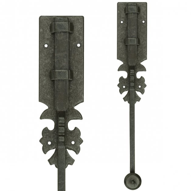 Door latch bolt on with lock plate - 250 mm
