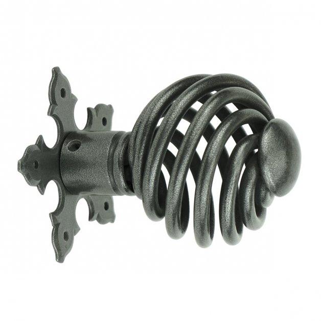 Doorknob twisted iron Schraplau - Ø 70 mm