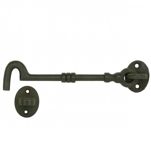 Door hook long antique cast iron - 100 mm