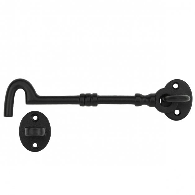 Hook inner door black steel - 200 mm