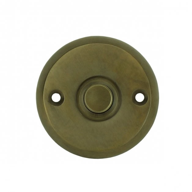 Doorbell round old brass Ohrdruf - Ø 50 mm