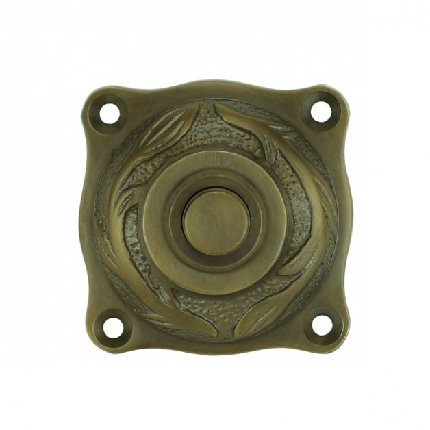 Door call button patina brass Teltow - Ø 64 mm