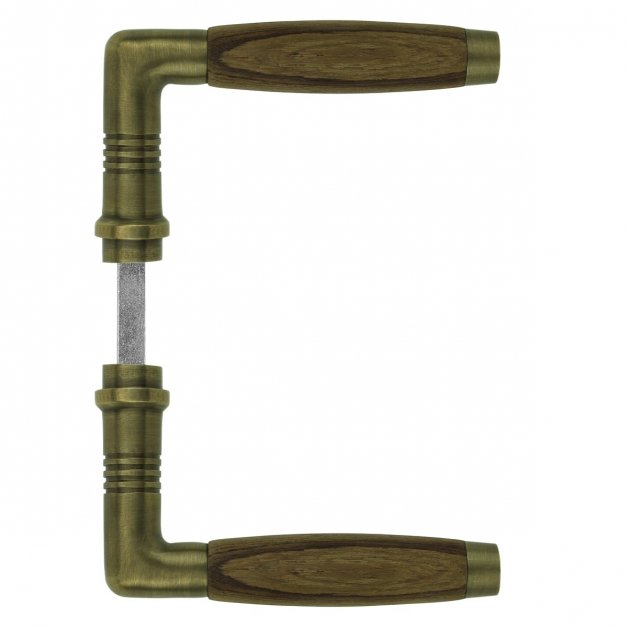 Deurbeslag Deurkrukken Deurkruk brons houten handvat Ahlen - 110 mm
