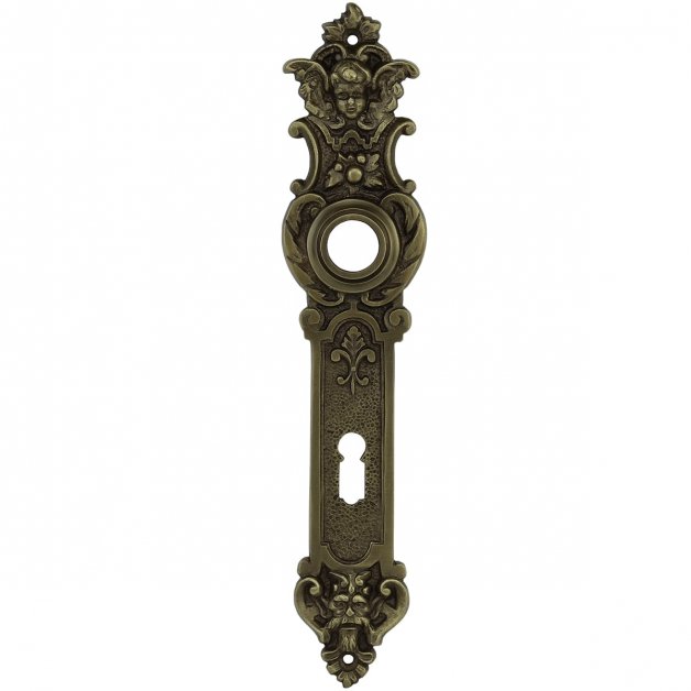 Deurbeslag Deurschilden Klinkschild brons sleutelgat Bretten - 245 mm