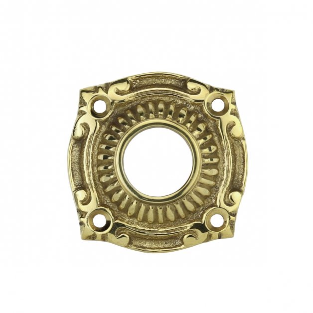 Crank rosette antique brass Bogen - Ø 56 mm
