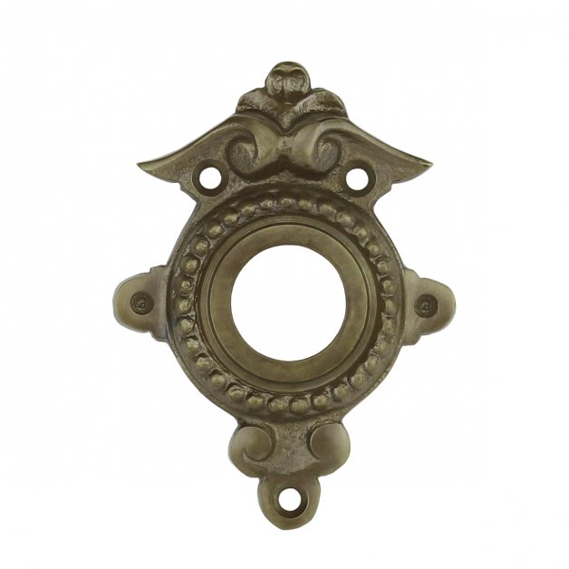 Deurbeslag Deurrozetten Krukrozet ornamenten brons Lübben - 75 mm