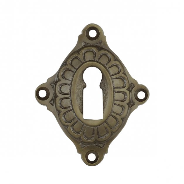 Keyhole rosette old brass Hamelen - 62 mm