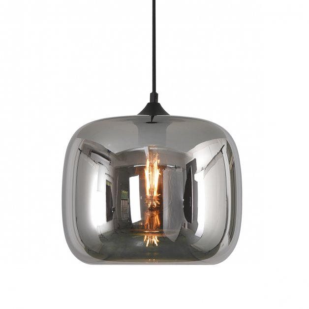 Ceiling lamp titanium glass Erula - Ø 28 cm