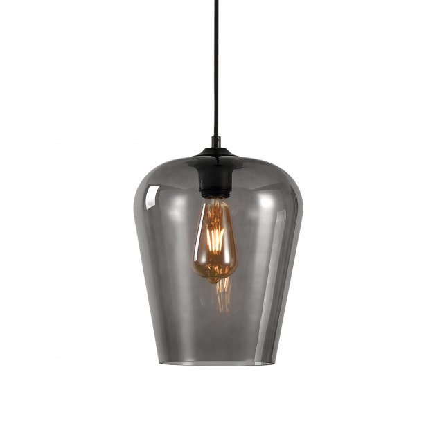 Hængelampe moderne grå glas Alghero - Ø 23 cm