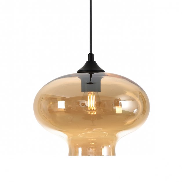 Hængelampe design guld glas Cembra - Ø 26,5 cm