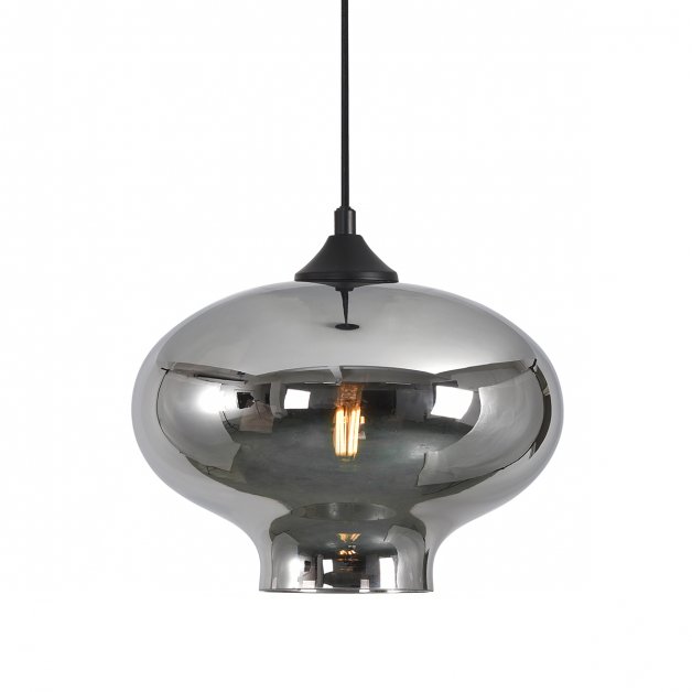 Hanging lamp titanium glass Cembra - Ø 26.5 cm