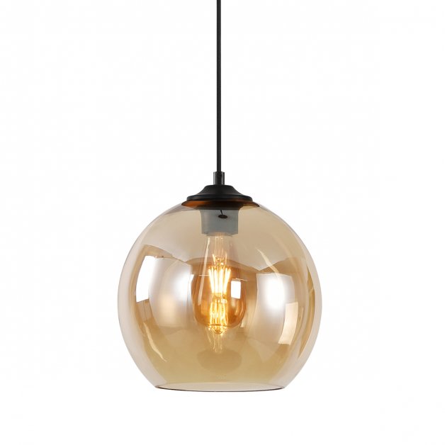Globe lamp ceiling amber glass Laterina - Ø 25 cm