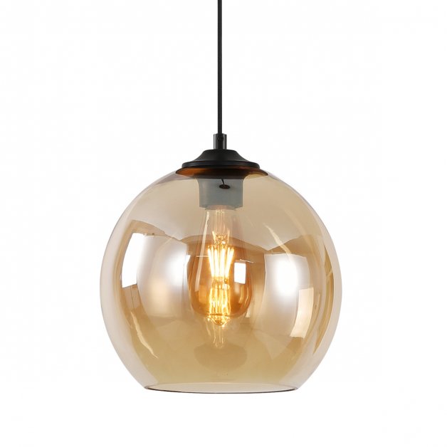 Hængelampe retro rav glaskugle Puglia - Ø 40 cm