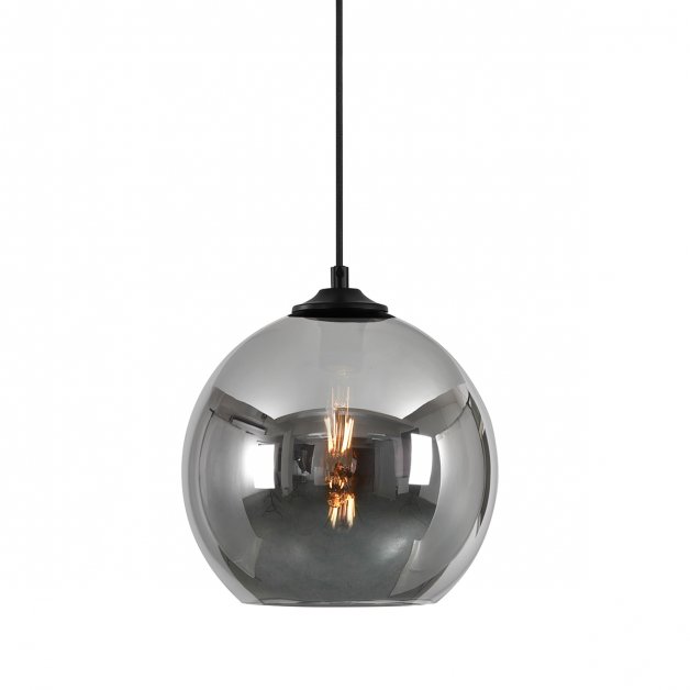 Bulb lamp ceiling silver glass Laterina - Ø 25 cm