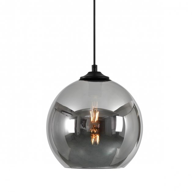 Hanging lamp titanium glass Merate - Ø 30 cm