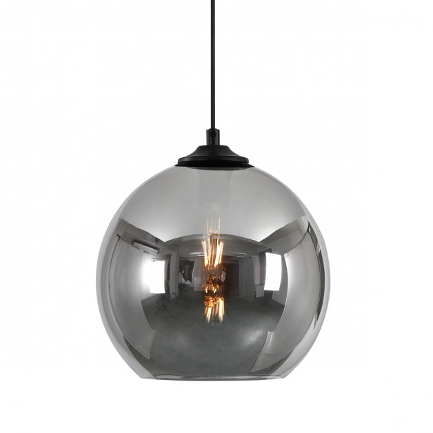 Binnenlampen Hanglamp retro metaal bol glas Puglia - Ø 40 cm