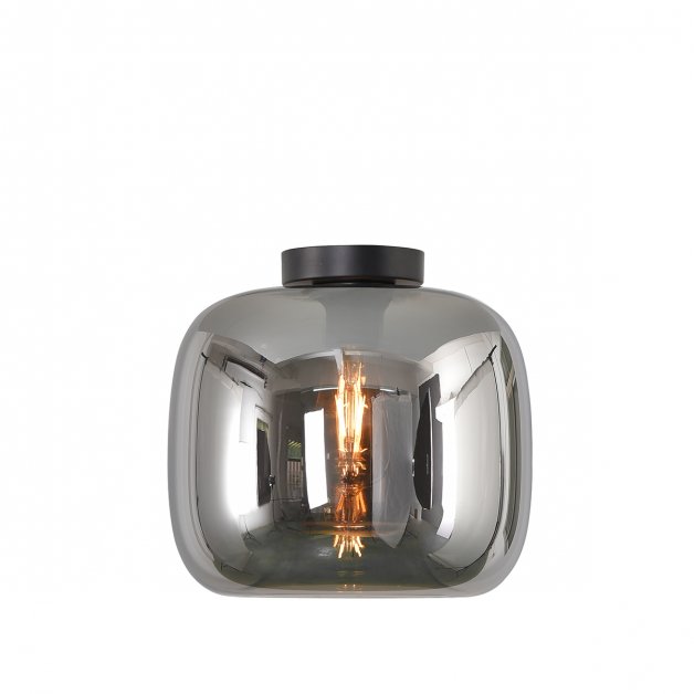 Ceiling lamp titanium glass Cogne - Ø 24 cm
