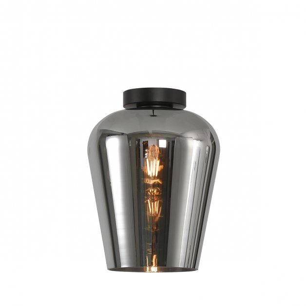 Keukenverlichting Plafondlampje kelk zilver glas Agordo - Ø 24 cm