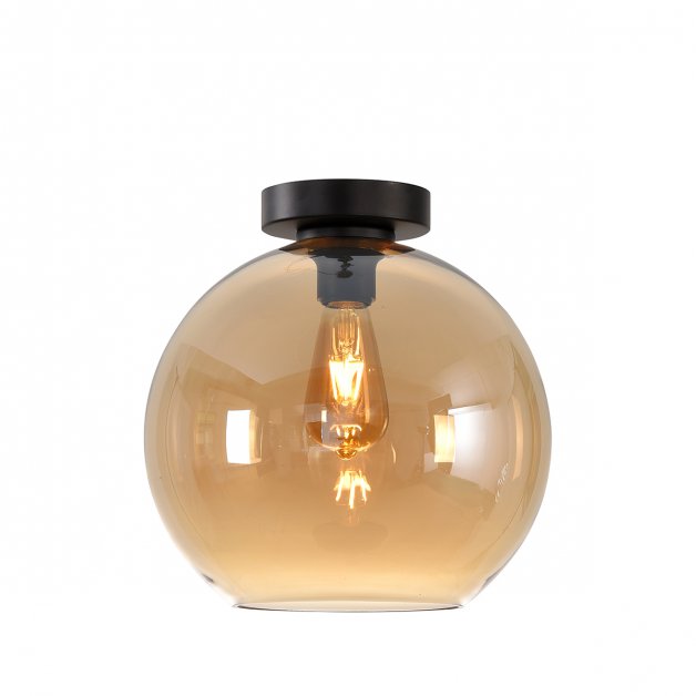 Toilet Verlichting Lamp plafond amber kogelglas Mura - Ø 30 cm