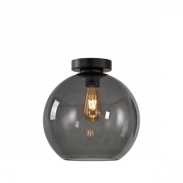 Kuglelampe loft røget glas Campli - Ø 25 cm