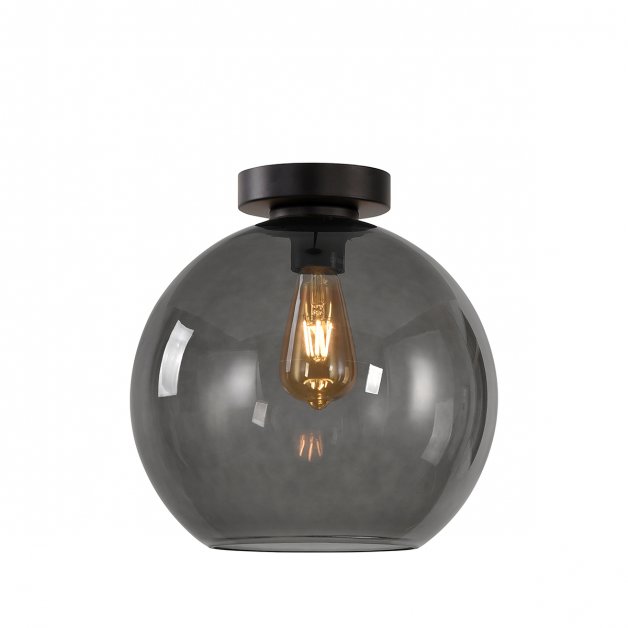 Loftlampe grå kugleglas Mura - Ø 30 cm