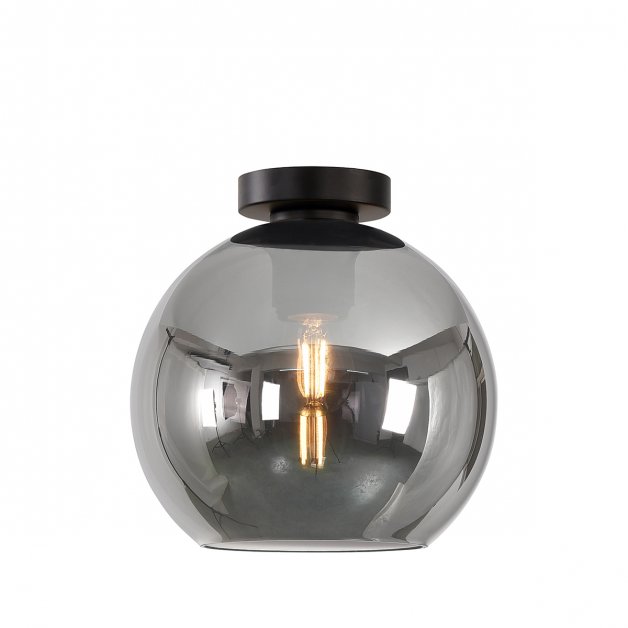 Loftslampe sølv kugle glas Mura - Ø 30 cm