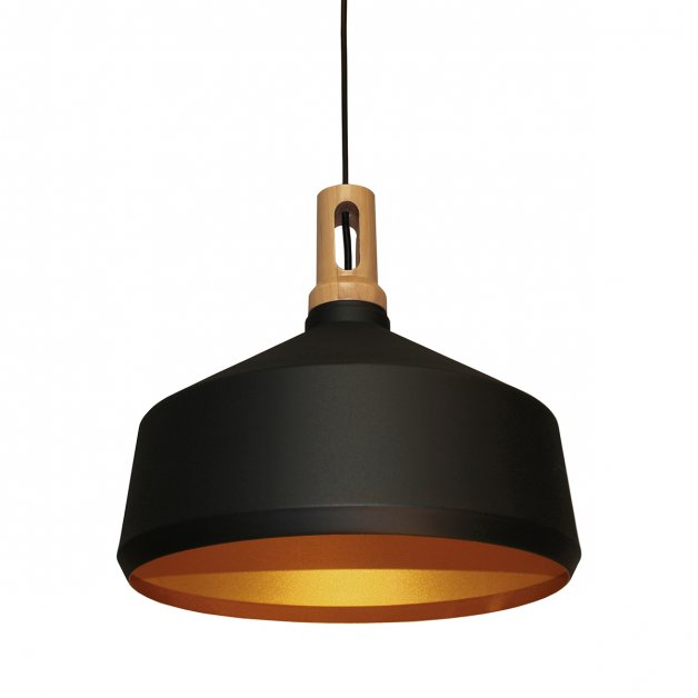 Plafondlamp retro zwart goud Allein - Ø 36 cm