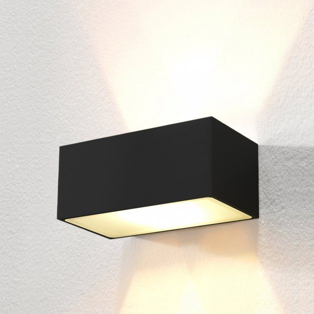 Muurverlichting Wandlamp design Up Down zwart Ayas - 13 cm