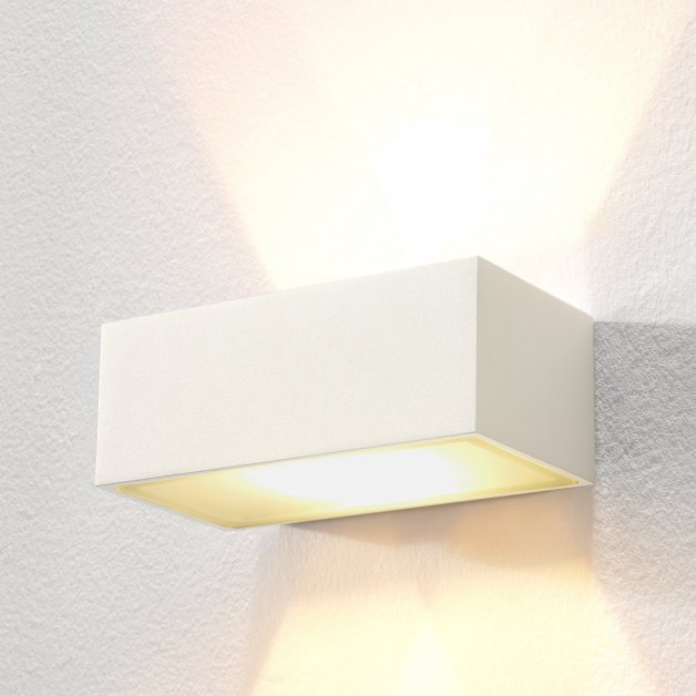 Wall lamp Up Down coated white Ayas - 18.2 cm