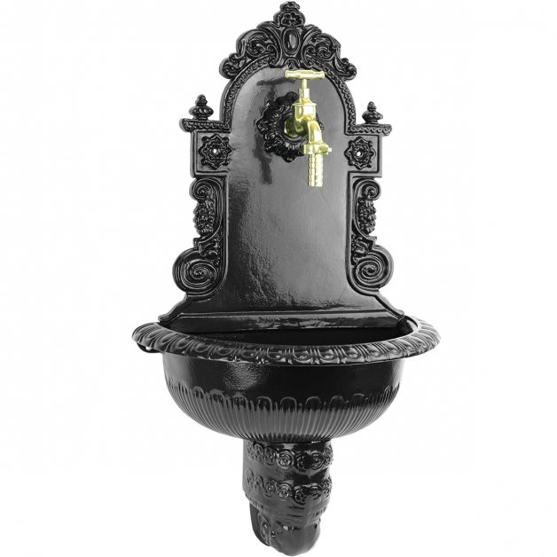 Garden decoration Classic Rural Wall fountain with brass faucet - 75 cm