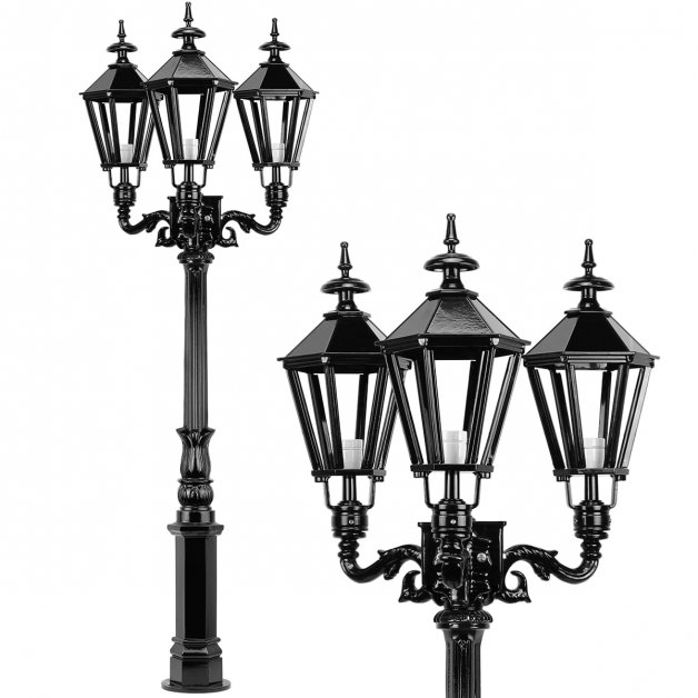 Outdoor Lamps Lantern Poles Lamppost Borteldonk 3-Lamps - 200 cm