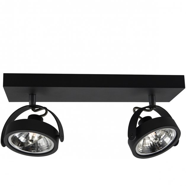 Indoor Lamps Spot lights ceiling black 2 spots Fermo - 14 cm
