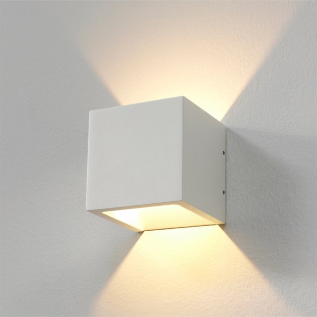 Wandverlichting Wandlamp Cube up down wit Torno - 10 cm
