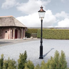 Outdoor lighting Classic Rural Lantern post cast aluminum Bruinisse - 295 cm