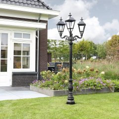 Gadelampe Cortenoever 3-lys - 235 cm