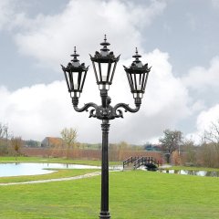 Außenbeleuchtung Klassisch Ländlich Krone Laterne Eyserheide 3-lampe - 253 cm