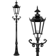 Outdoor Lighting Classic Rural Crown lantern standing Sauwerd - 275 cm