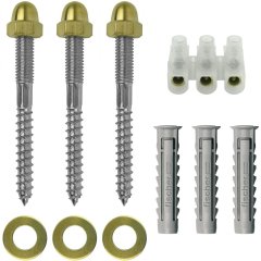 Outdoor Lighting Mounting Material Connection set M8 stick screws - 3-pieces