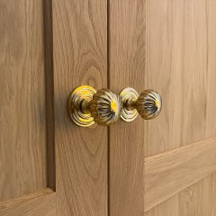 House door knob brass Bleicherode - Ø 70 mm
