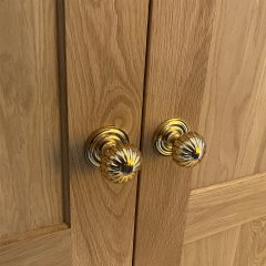 House door knob brass Bleicherode - Ø 70 mm