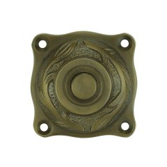 Door call button patina brass Teltow - Ø 64 mm