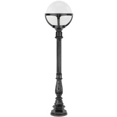 Kuglelampe stolpe hvidt glas Boerdam - 120 cm