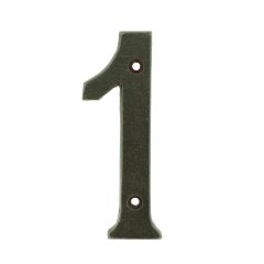 Facade Decoration Numbers & Letters Front door number 1 one heavy iron - 101 mm