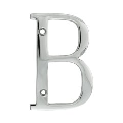 Facade Decoration Numbers & Letters House letter B polished chrome - 76 mm
