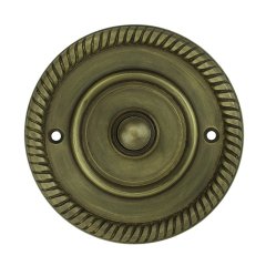 Anruftaste mit kranz bronze Mainz - Ø 80 mm