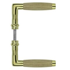 Door crutch brass oak handle Sulza - 110 mm